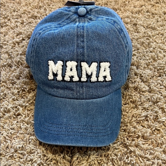 NWT David and Young Denim Blue 'MAMA' Hat from Nordstrom Rack - Picture 1 of 6